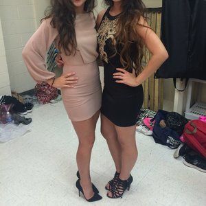 Pink long sleeve mini dress!